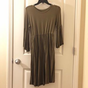 Olive green short dress